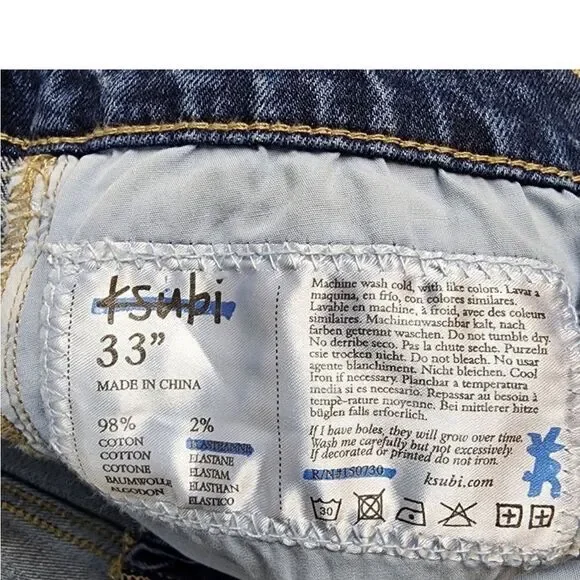 Ksubi Van Winkle Runaway Mid Rise Skinny Leg Jeans size 33 $ 260.00